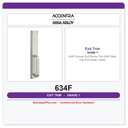 Accentra 634F Dummy Exit Device Trim | 630F Wide Grip Pull | Grade 1 ANSI