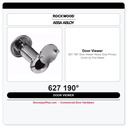Rockwood 627 190° Door Viewer | Heavy Duty Privacy Cover | UL Fire Rated