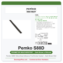 Pemko S88D SiliconSeal Adhesive Fire/Smoke Gasket – Dark Brown Roll