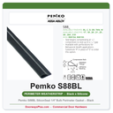 Pemko S88BL SiliconSeal 1/4" Bulb Perimeter Gasket – Black | UL 10C / UL 1784 Fire & Smoke Rated