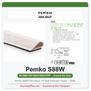 Pemko S88W SiliconSeal 1/4" Bulb Perimeter Gasket – White | UL 10C Fire & Smoke Seal