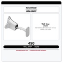 Rockwood 490 Wall Stop & Holder | Satin Chrome US26D Cast Brass