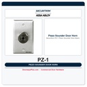 Securitron PZ-1 Piezo Sounder Door Horn Alarm — 86 dB Remote Annunciator