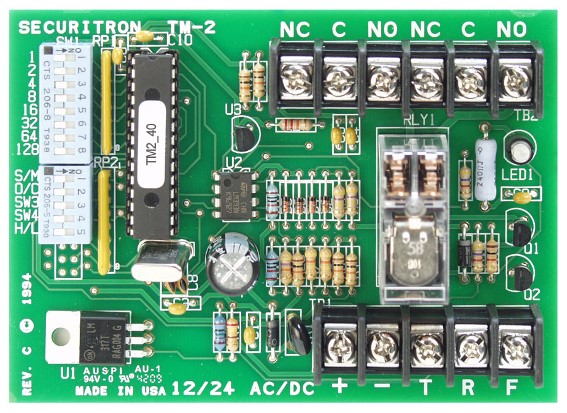 Securitron TM-2 Time Master II Multi-Function Timer | 1–255 Sec/Min, 5A DPDT Relay, 12/24V