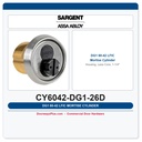 Sargent DG1 60-42 LFIC Mortise Cylinder Housing, Less Core, 1-1/4"