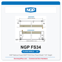 NGP National Guard NGP FS34 Door Flood Shield – 34" Height