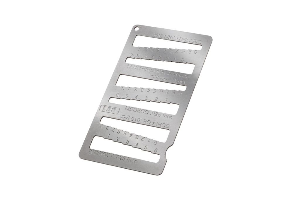 LAB LKG-002 6-N-1 Key Gauge – Professional Key Depth Decoder, 304 SS