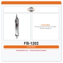 International Door Closers FB-1202 Manual Flush Bolt – 1/8" Offset, Aluminum Storefront
