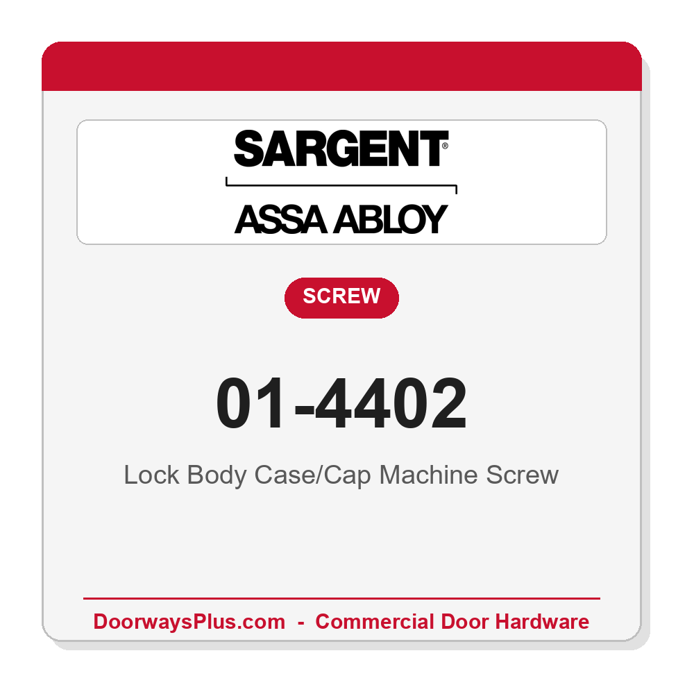 Sargent 01-4402 Lock Body Case/Cap Machine Screw - Pack of 25