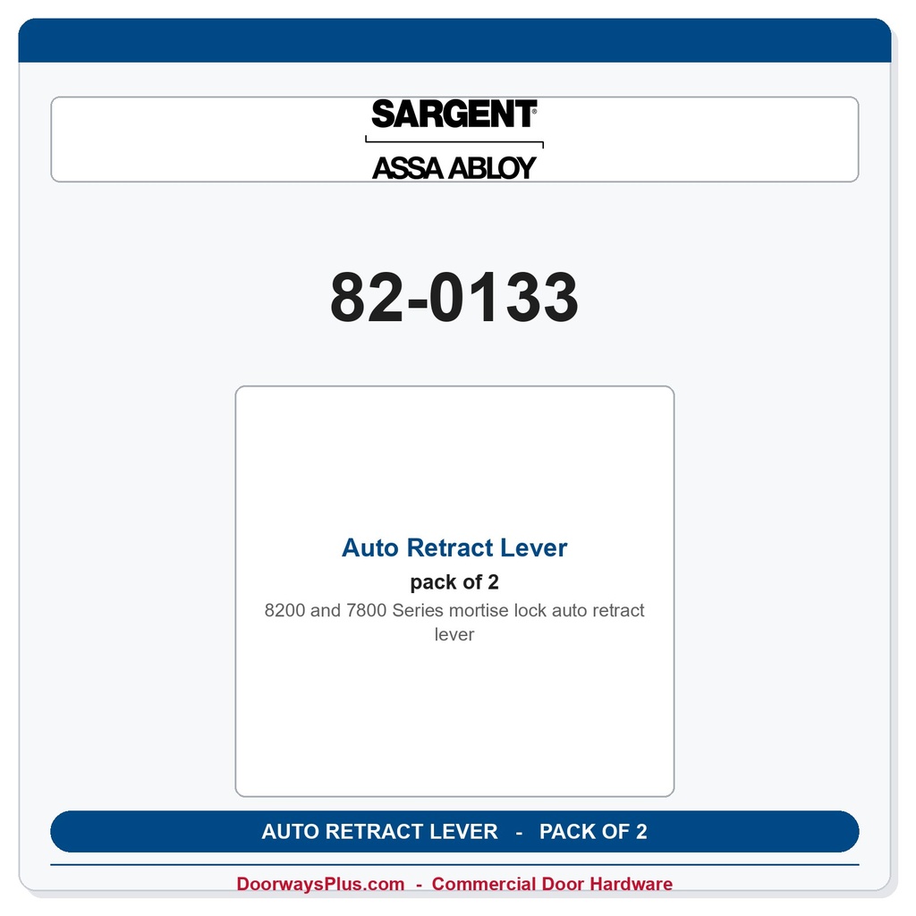Sargent 82-0133 Auto Retract Lever - Pack of 2