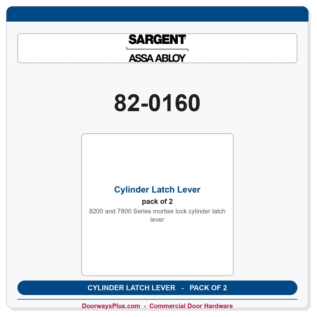 Sargent 82-0160 Cylinder Latch Lever - Pack of 2