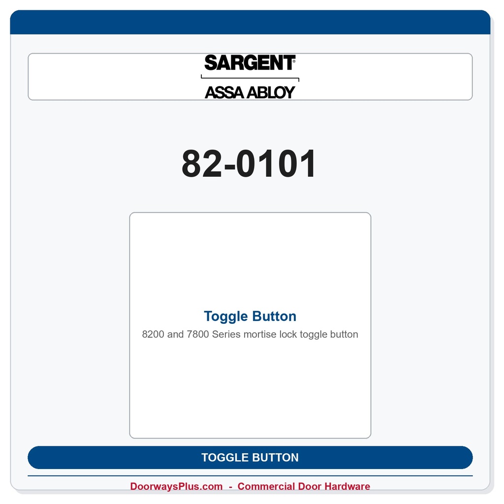 Sargent 82-0101 Toggle Button