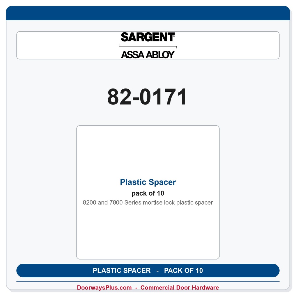 Sargent 82-0171 Plastic Spacer - Pack of 10