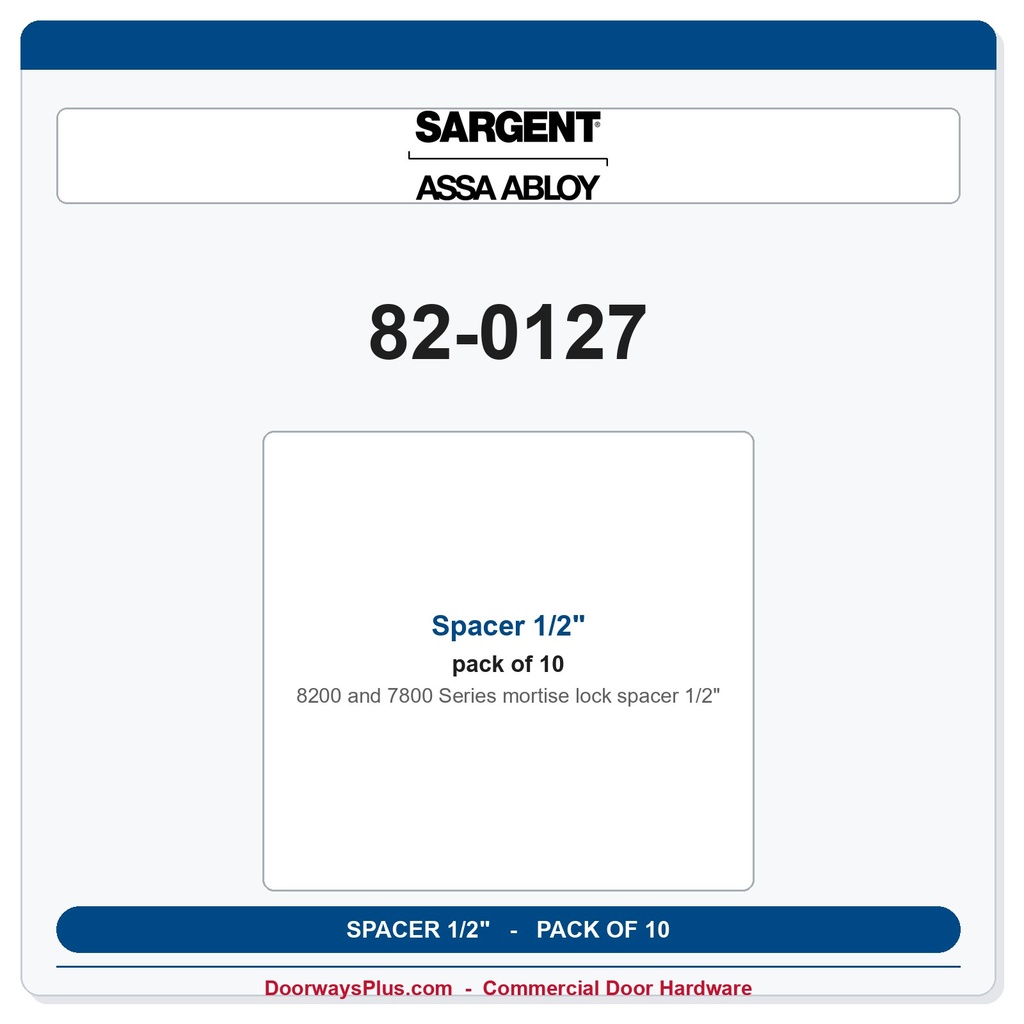 Sargent 82-0127 Spacer 1/2" - Pack of 10
