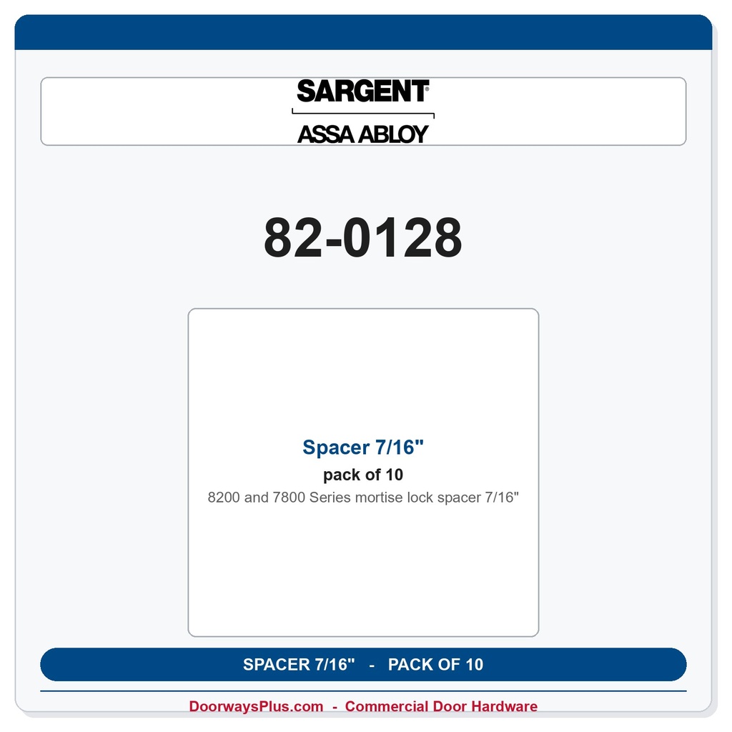 Sargent 82-0128 Spacer 7/16" - Pack of 10