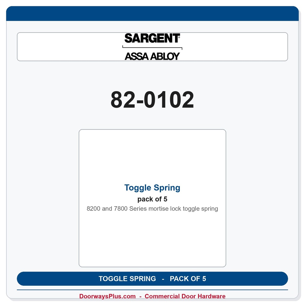 Sargent 82-0102 Toggle Spring - Pack of 5
