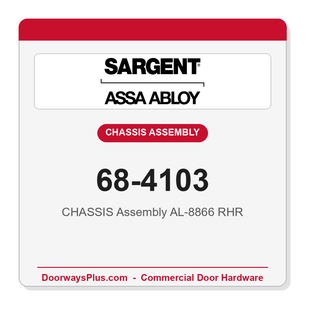 Sargent 68-4103 CHASSIS Assembly AL-8866 RHR