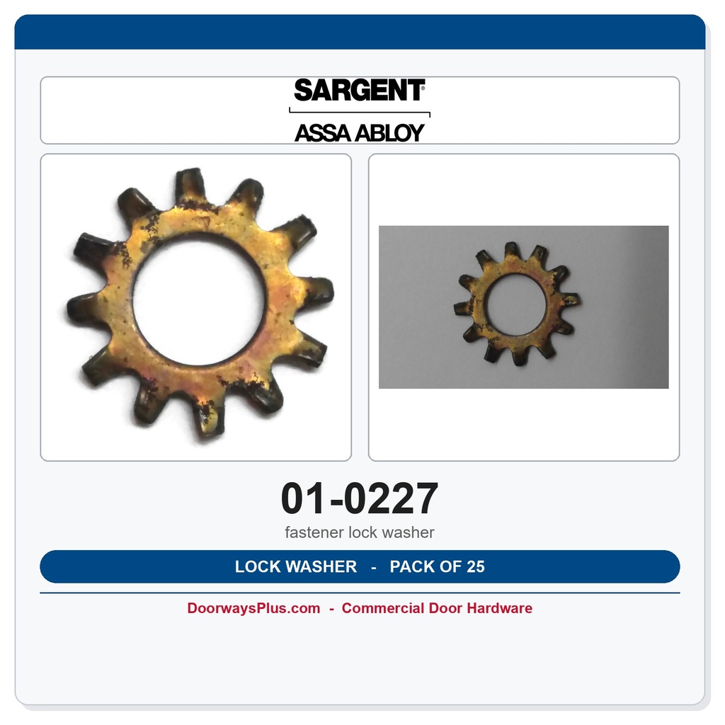 Sargent 01-0227 lock washer - Pack of 25