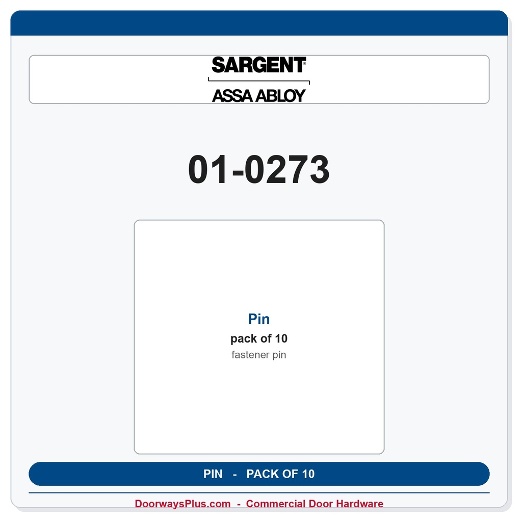 Sargent 01-0273 Pin - Pack of 10