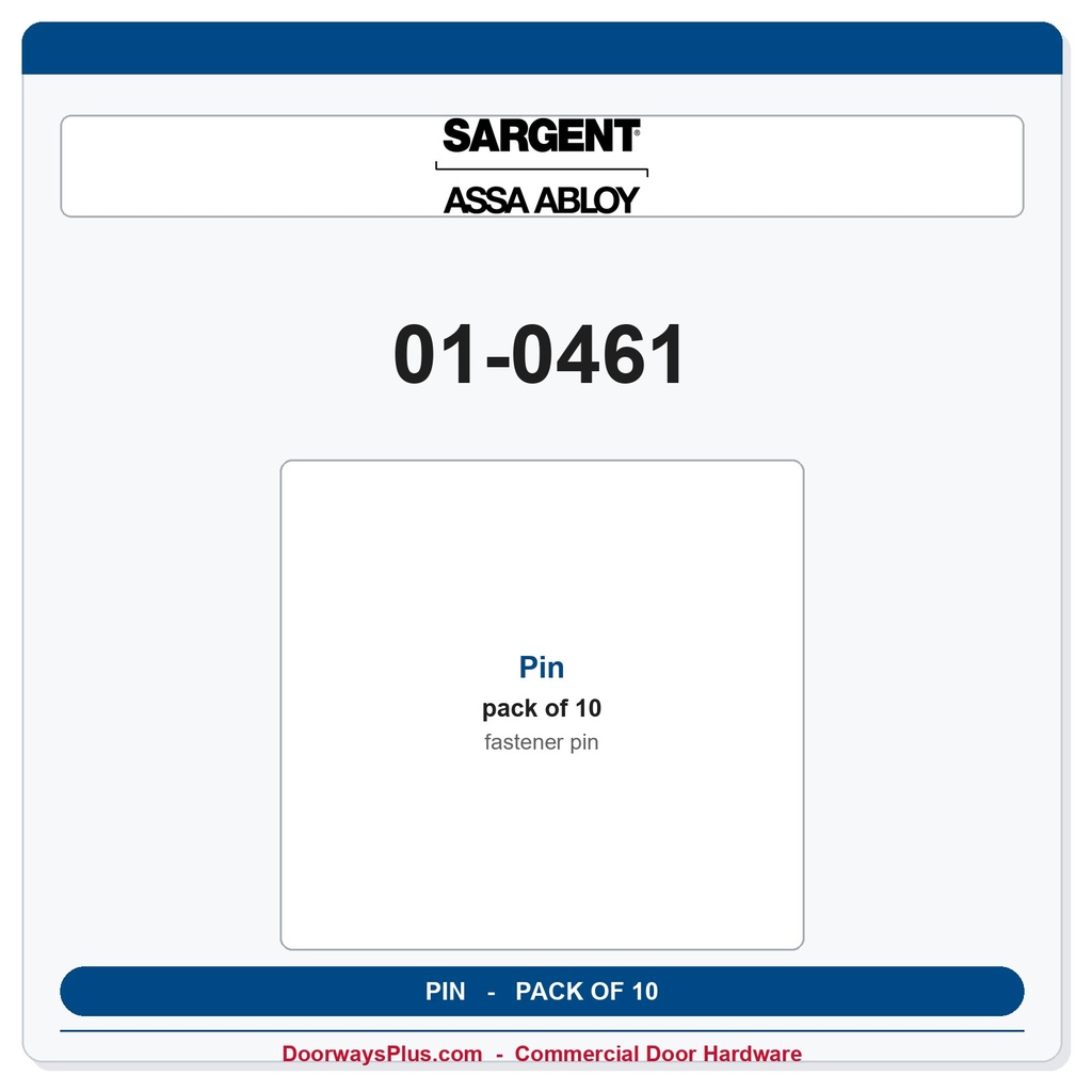 Sargent 01-0461 Pin - Pack of 10
