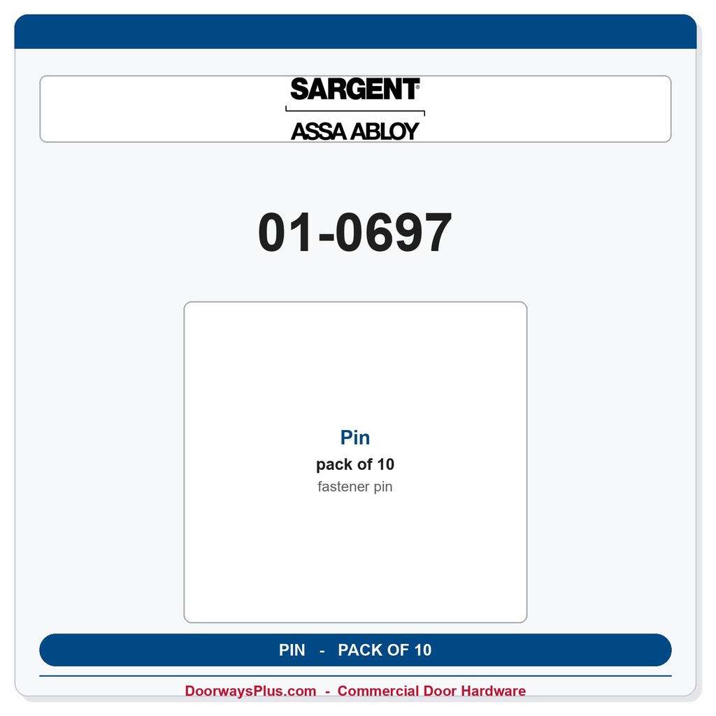 Sargent 01-0697 Pin - Pack of 10