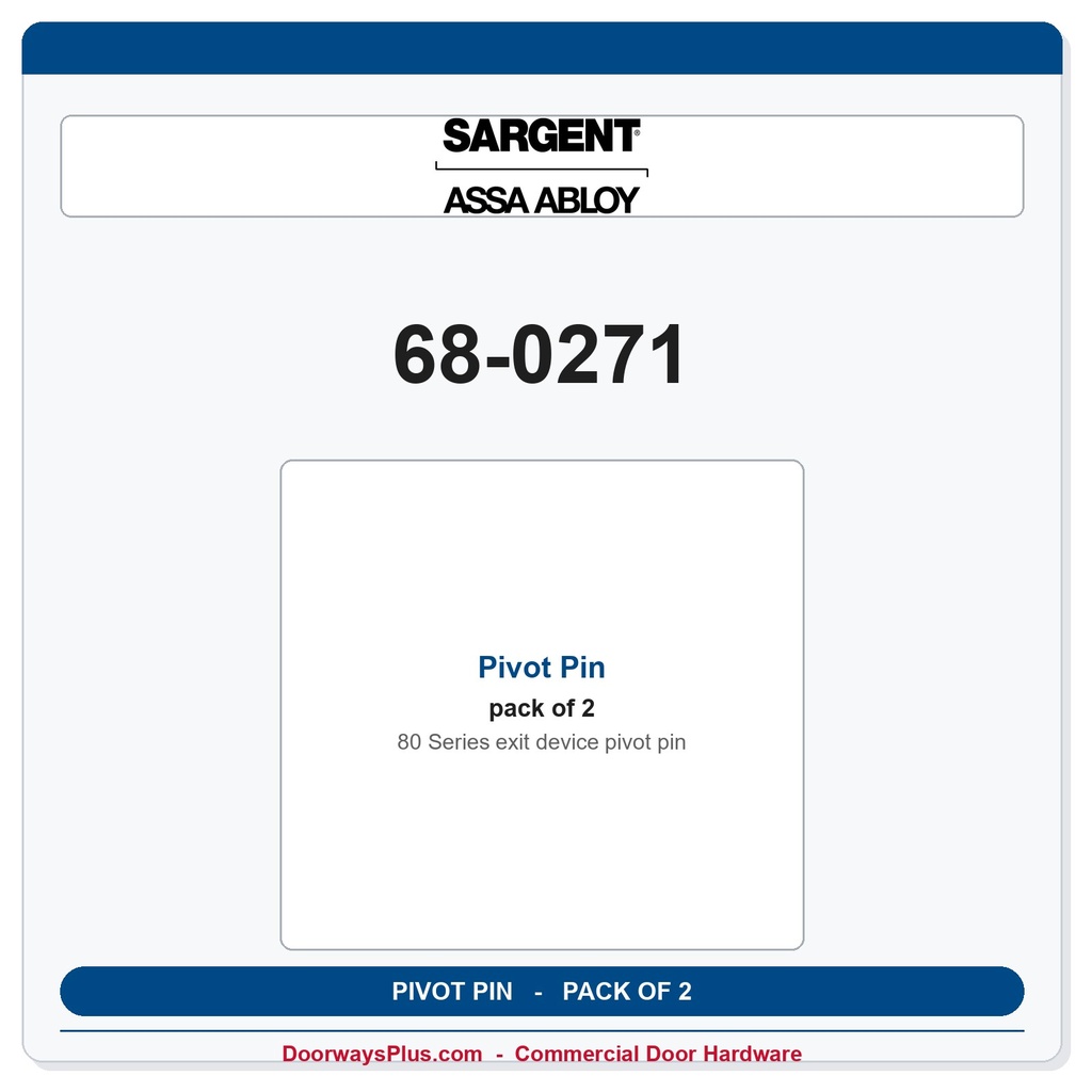Sargent 68-0271 Pivot Pin - Pack of 2