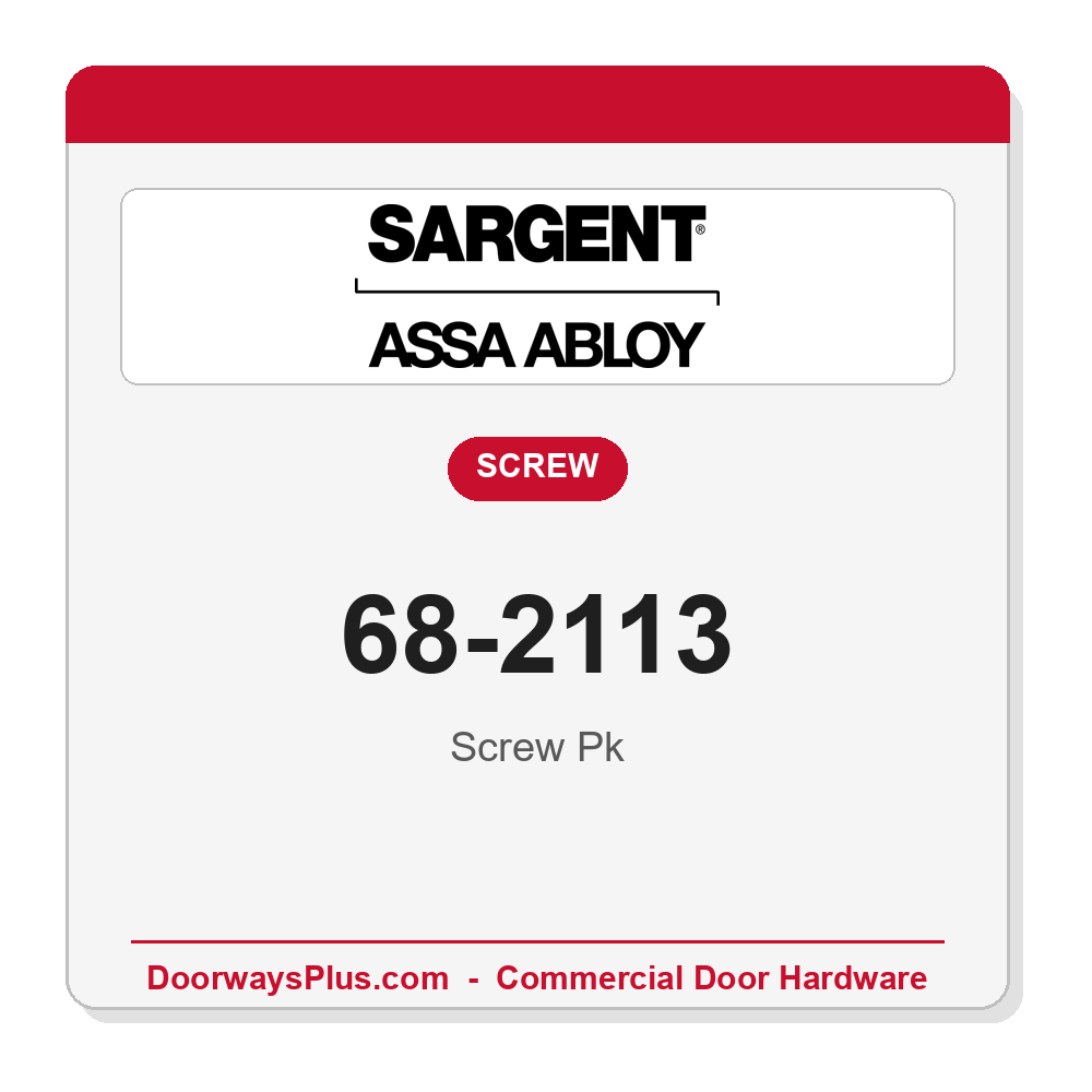 Sargent 68-2113 Screw Pk