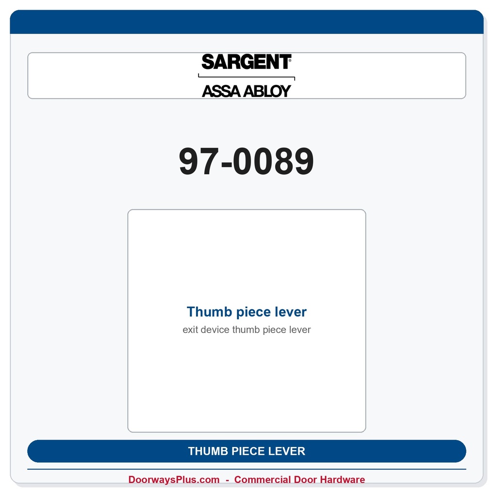 Sargent 97-0089 Thumb piece lever