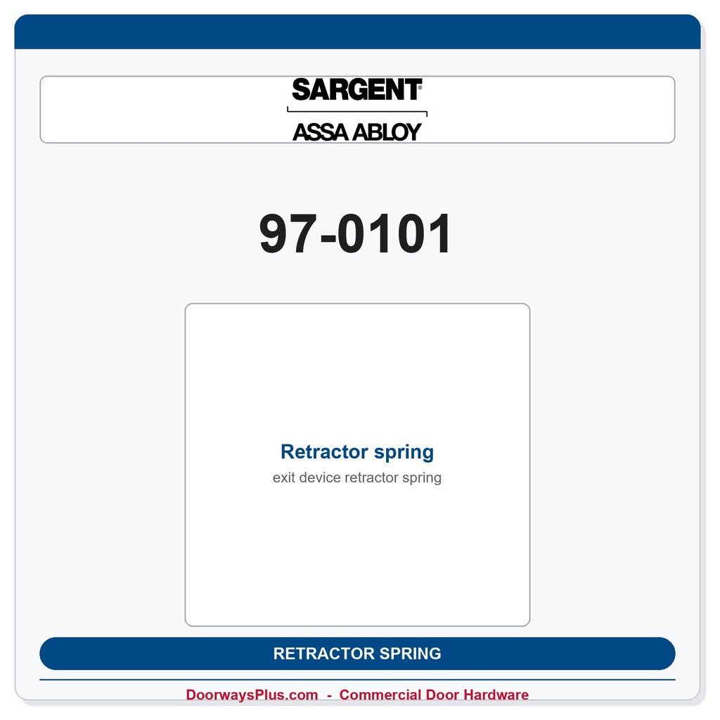 Sargent 97-0101 Retractor spring