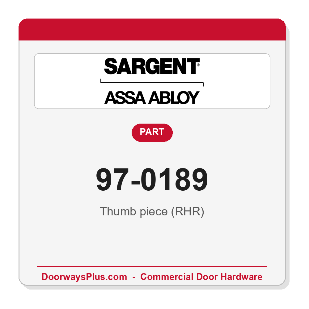 Sargent 97-0189 Thumb piece (RHR)