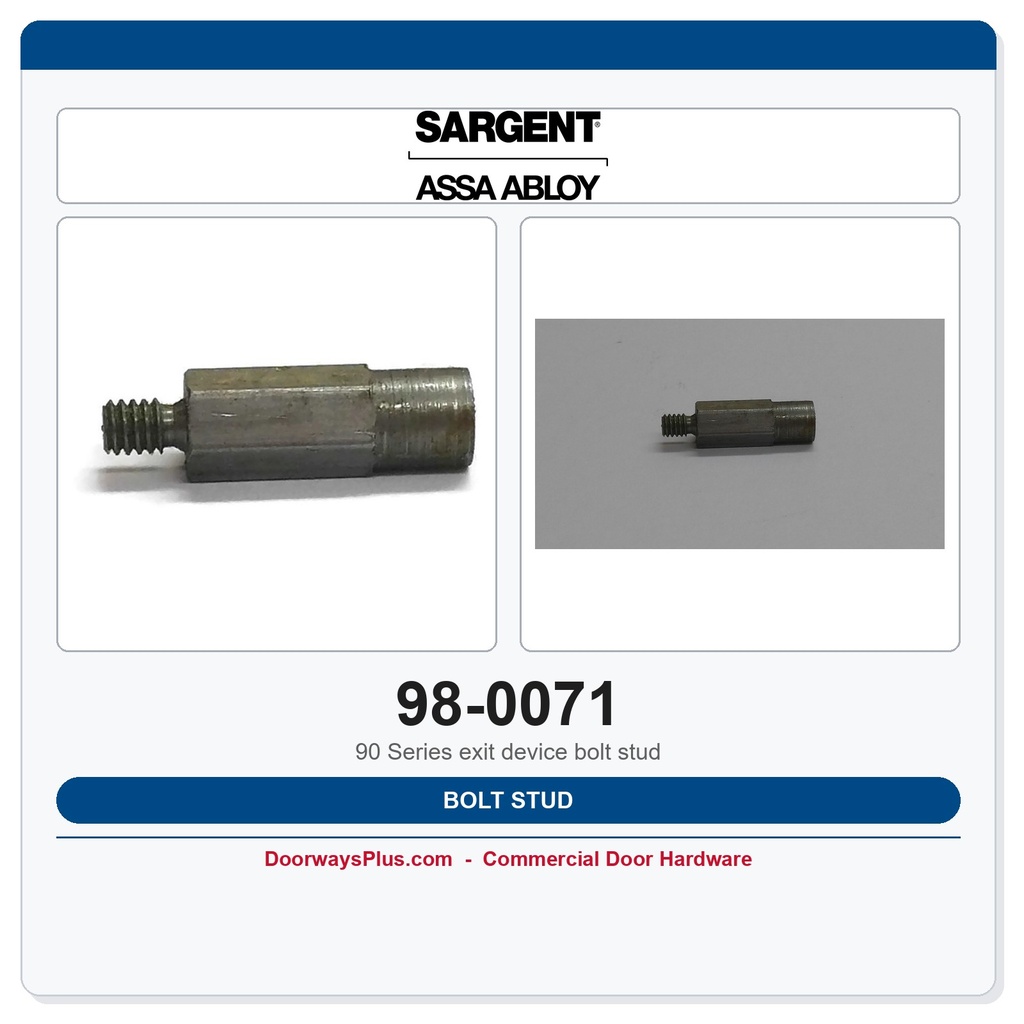 Sargent 98-0071 bolt stud