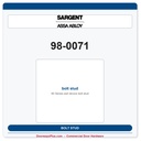 Sargent 98-0071 bolt stud