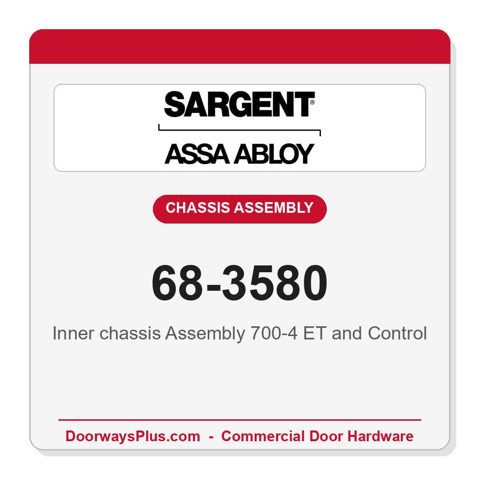 Sargent 68-3580 Inner chassis Assembly 700-4 ET and Control