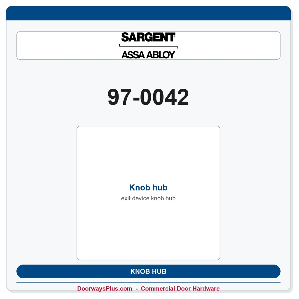 Sargent 97-0042 Knob hub