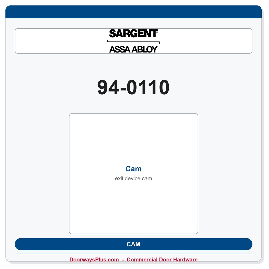 Sargent 94-0110 Cam