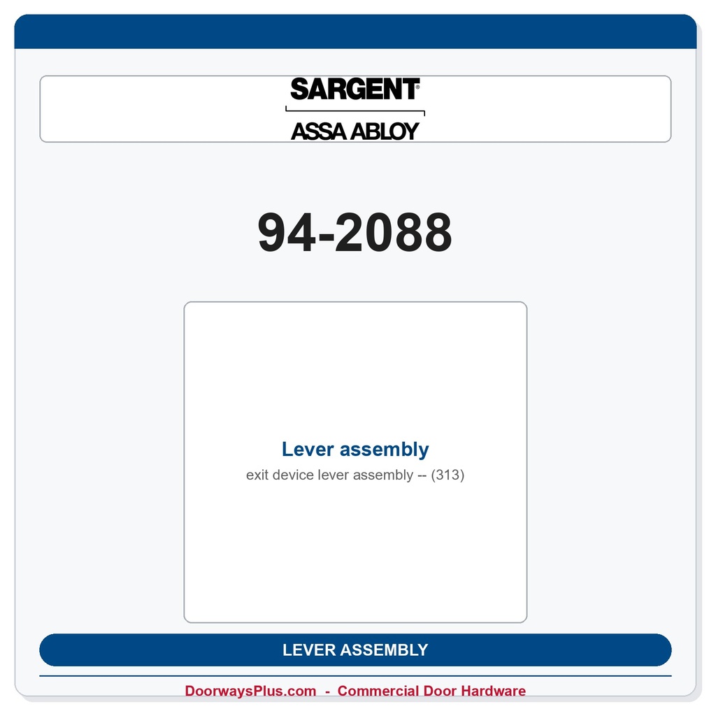 Sargent 94-2088 Lever assembly (313)
