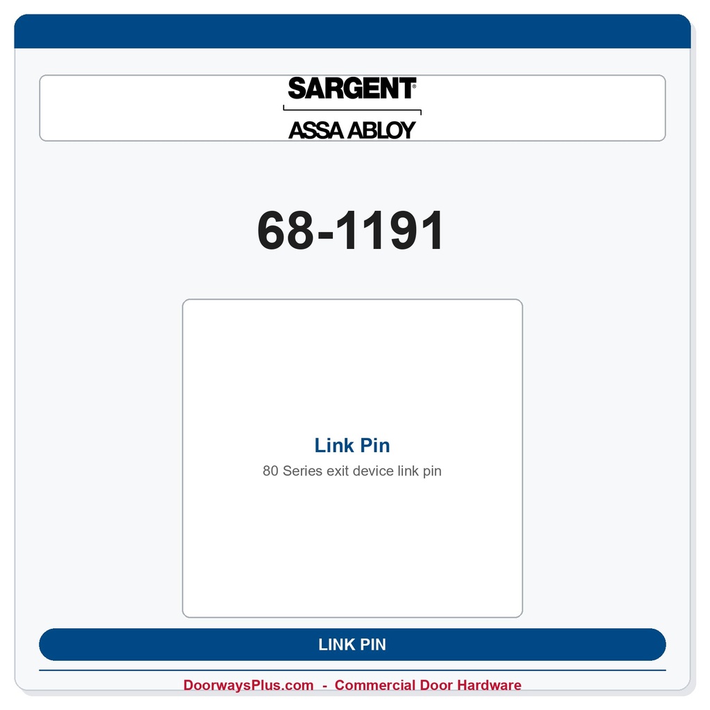 Sargent 68-1191 Link Pin