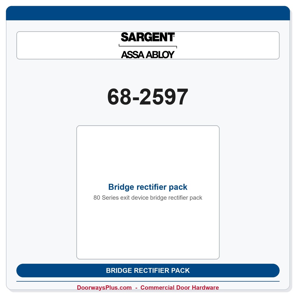 Sargent 68-2597 Bridge rectifier pack