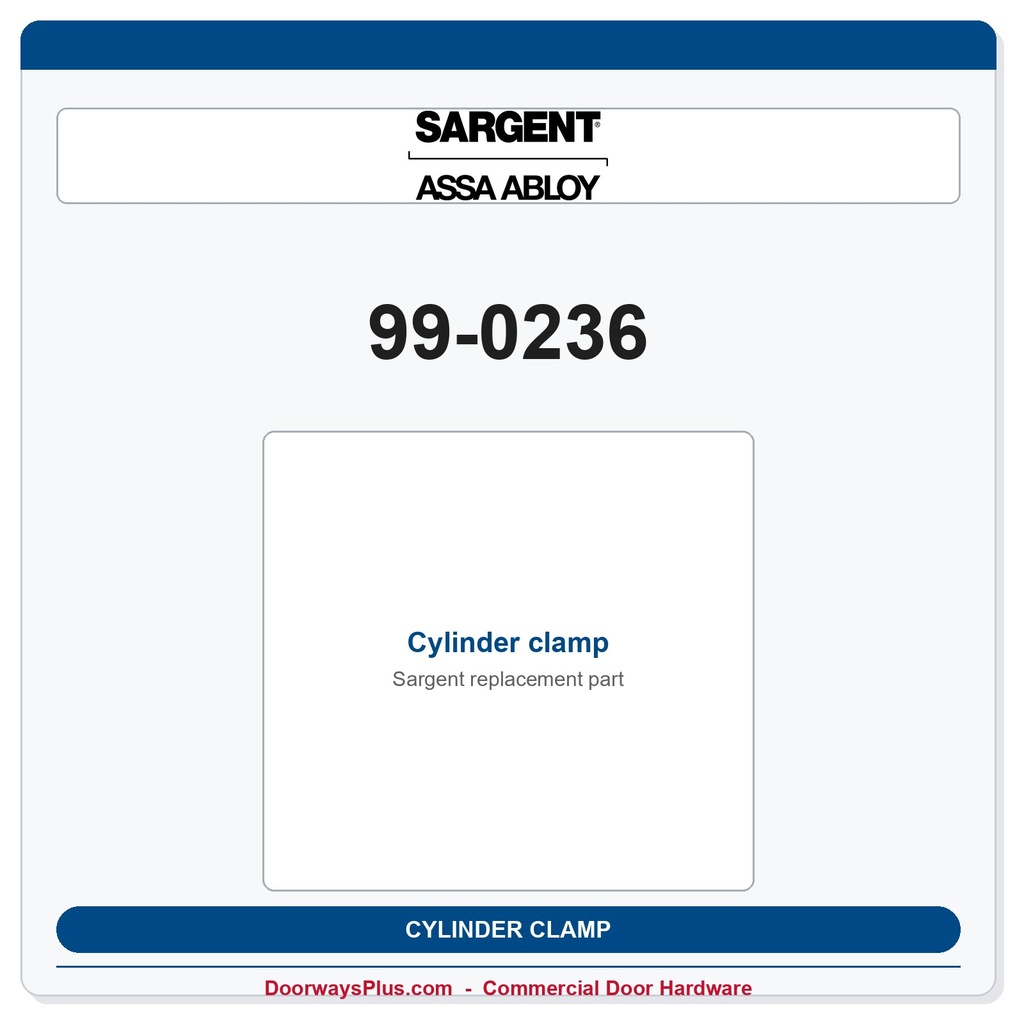 Sargent 99-0236 Cylinder clamp