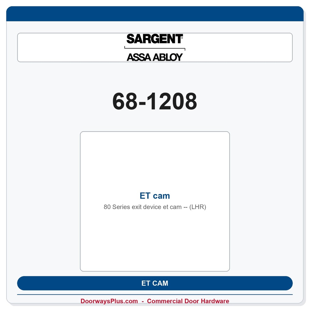 Sargent 68-1208 ET cam (LHR)