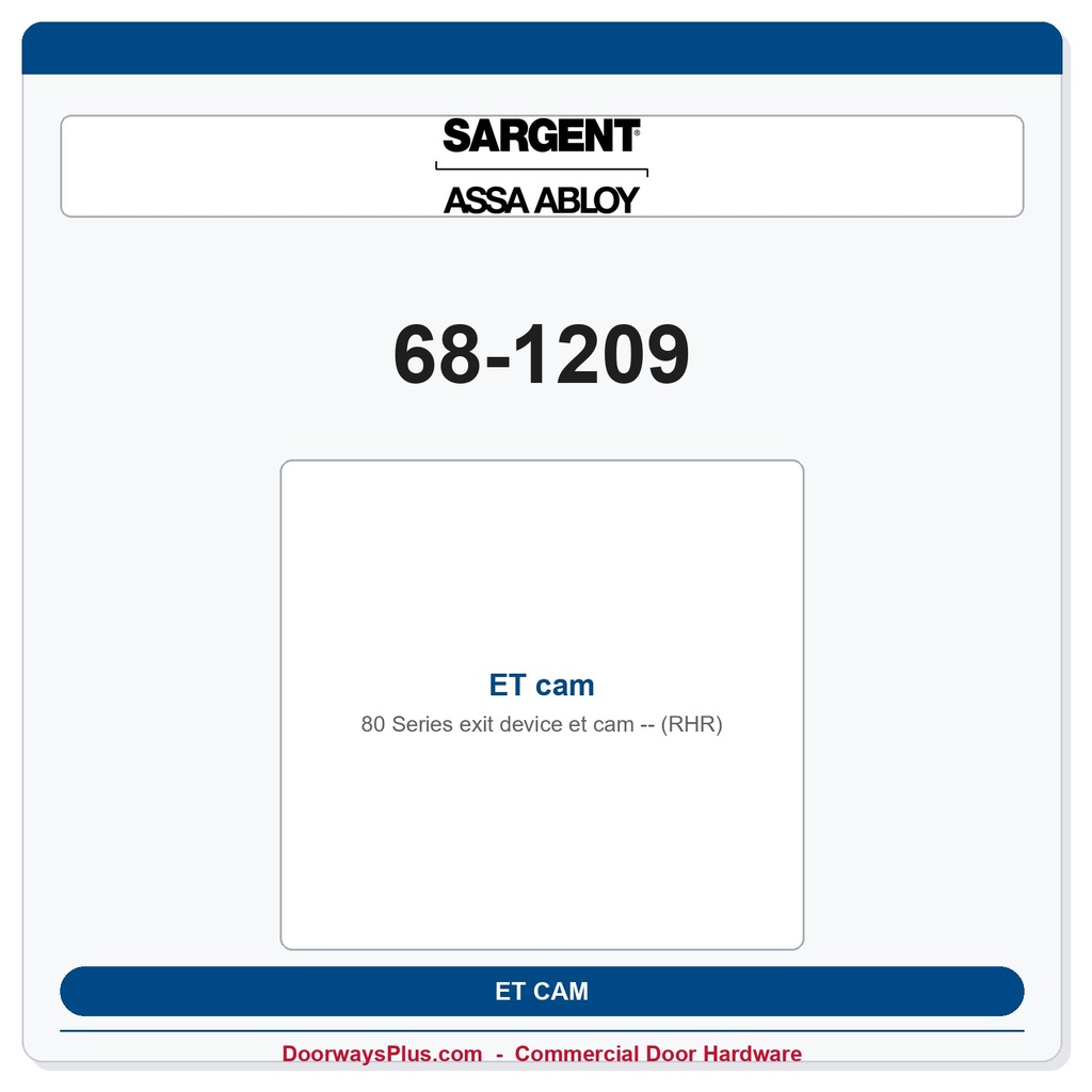 Sargent 68-1209 ET cam (RHR)