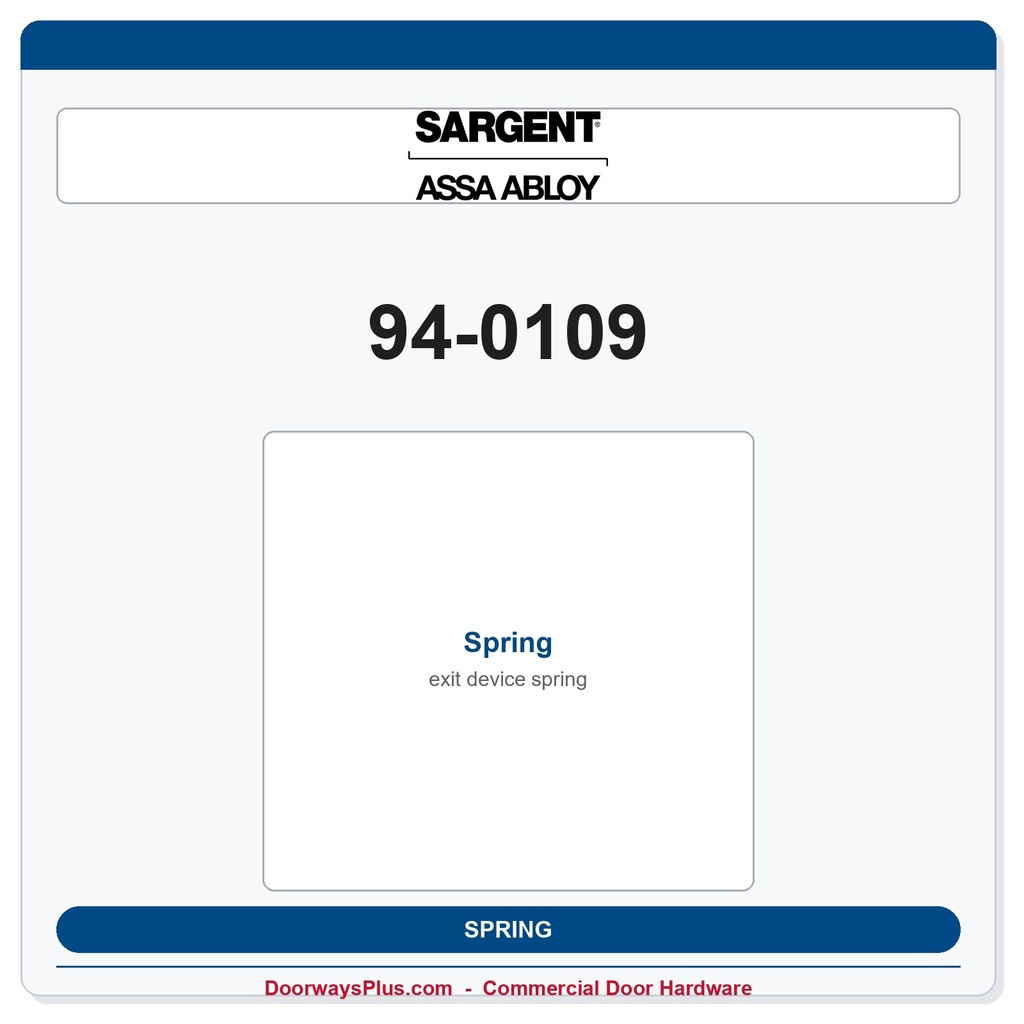 Sargent 94-0109 Spring