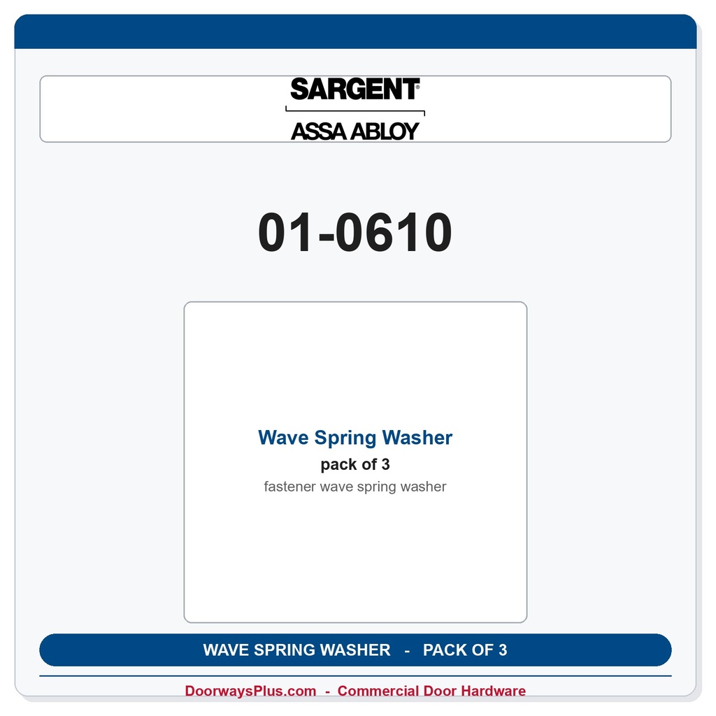 Sargent 01-0610 Wave Spring Washer - Pack of 3
