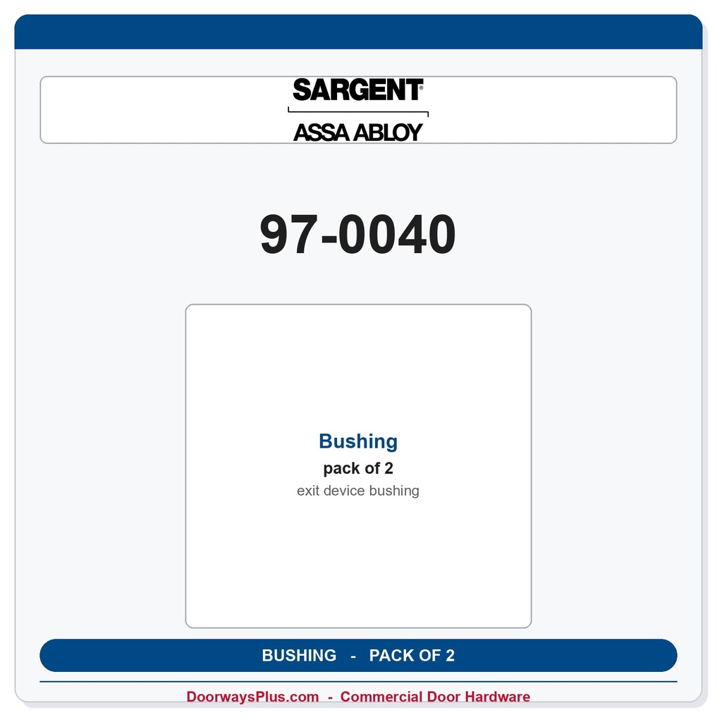 Sargent 97-0040 Bushing - Pack of 2