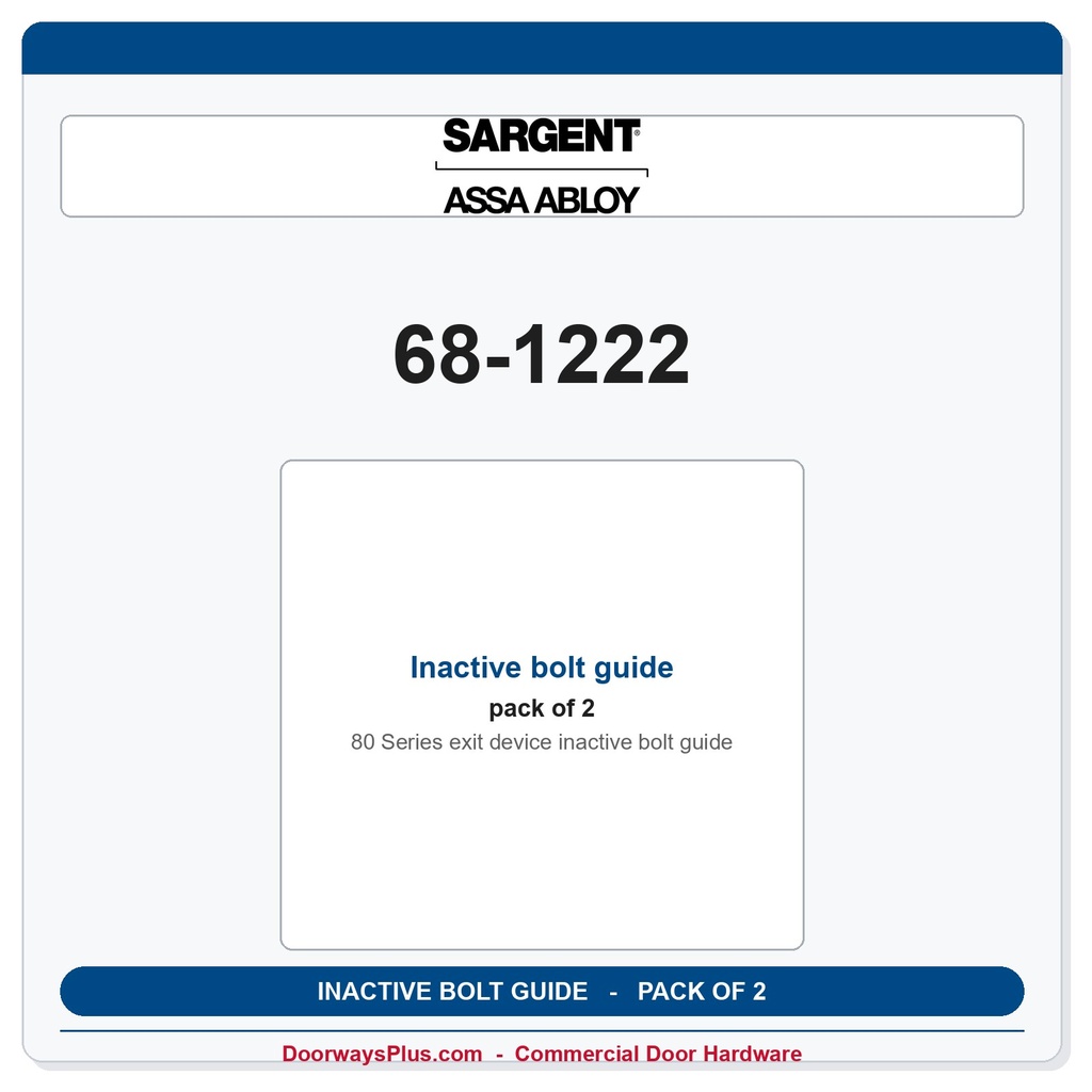 Sargent 68-1222 Inactive bolt guide - Pack of 2