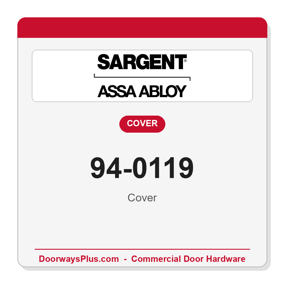Sargent 94-0119 Cover