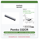 Pemko 332CR EPDM Perimeter Weatherstrip & Sound Seal – 3/0 x 7/0 Set