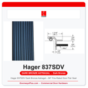 Hager 837SDV Dark Bronze Astragal – 84" Fire-Rated Door Pair Seal