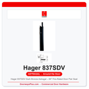 Hager 837SDV Dark Bronze Astragal – 84" Fire-Rated Door Pair Seal