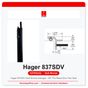 Hager 837SDV Dark Bronze Astragal – 84" Fire-Rated Door Pair Seal